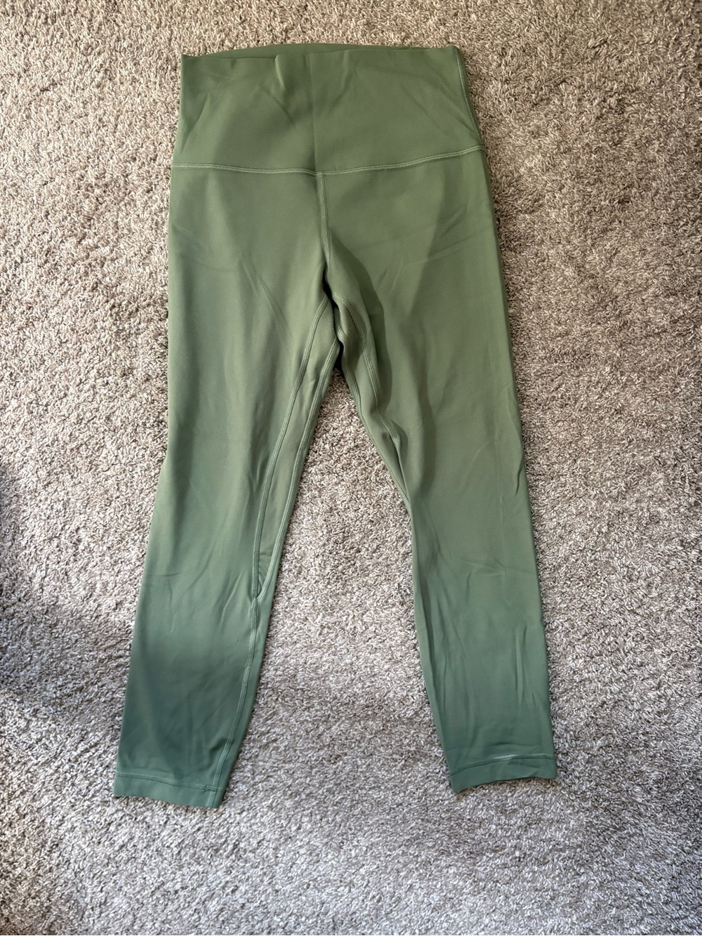 Lululemon High-Waist Olive Green Leggings